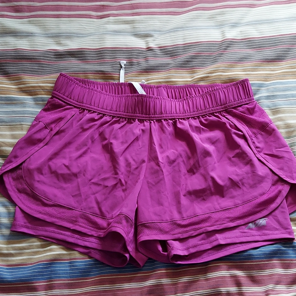 Avia Running Shorts with Liner Purple Medium